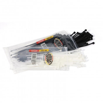 RUWAG BLACK CABLE TIES 4.9X197MM 100PER PACK