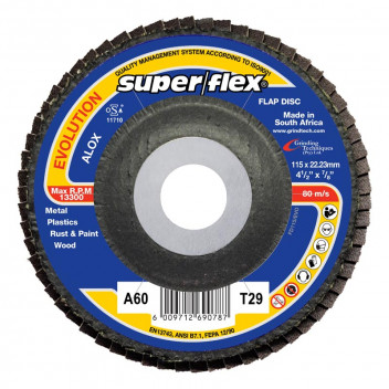 EVOLUTION SUPERFLEX FLAP DISC 115X60G
