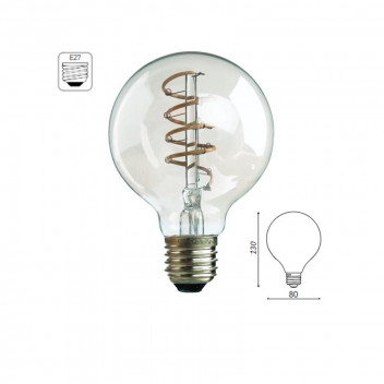 OLITE GREY DIMMABLE E27 LED FILAMENT BULB G80 5W