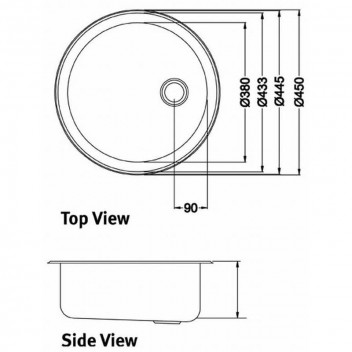 FRANKE RONDO BOWL PREP INSERT S/STEEL INCL WASTE 480X160MM
