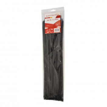 ELECTRICMATE BLACK CABLE TIES 400X4.8MM 100PIECE