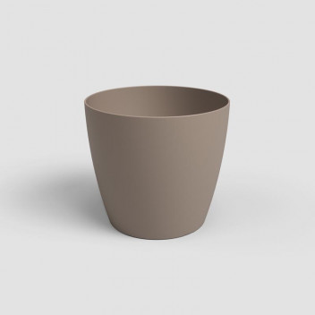 ARTEVASI SAN REMO MATTE TAUPE PLASTIC POT 18CM