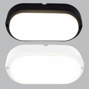 BRIGHTSTAR BLACK PVC LED OVAL BULKHEAD