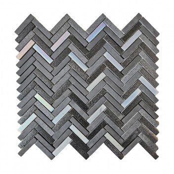 CLOUD IRIDESCENT WAVE RECYCLE GLASS MOSAIC 280X260MM