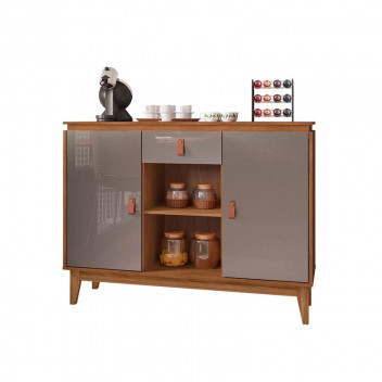 HIGH GLOSS OFF WHITE CEDAR DIAMANTE BUFFET CABINET