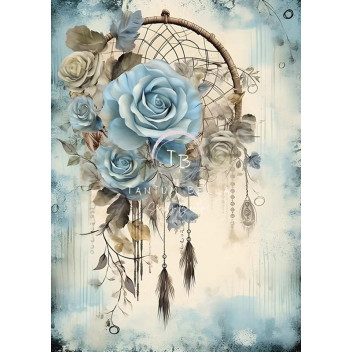 CELESTIAL ROSE DREEAMCATCH DECOUPAGE A3
