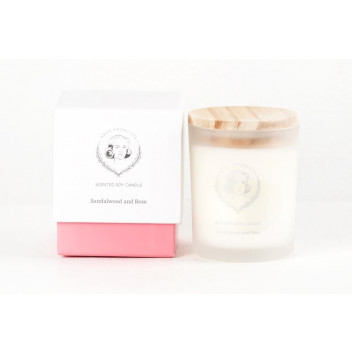 CANDLE SOY SCENTED SANDALWOOD AND ROSE 160G ANKE