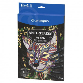 COLOURING SET 6?MARKERS 4 BLACK 4 A SHEETS