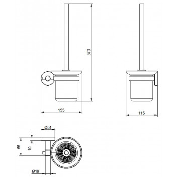 SKY STAINLESS STEEL TOILET BRUSH HOLDER