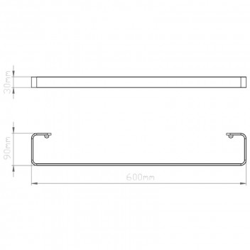 ONYX SINGLE TOWEL RAIL