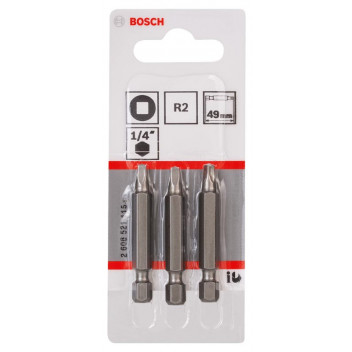 BOSCH EXTRA HARD SCREWDRIVER BIT 49MM 3PIECE