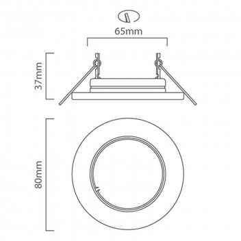 EUROLUX WHITE STRAIGHT DOWN LIGHT