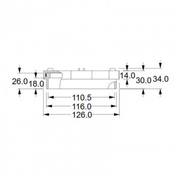 STOPEND INSPECTION EYE PVC SAND 110MM