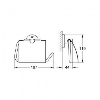 GROHE ESSENTIALS TOILET PAPER HOLDER WITH COVER