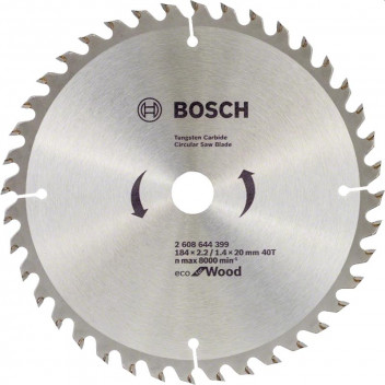 BOSCH ECO WOOD SAW BLADE 184X20X2.2/1.4MM 40TEETH