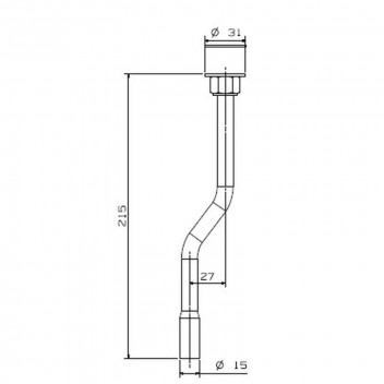 COBRA CHROME PLATED TAIL PIPE 15X224MM