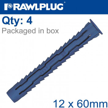 Universal Nylon Plug 12x60mm 4 Pack