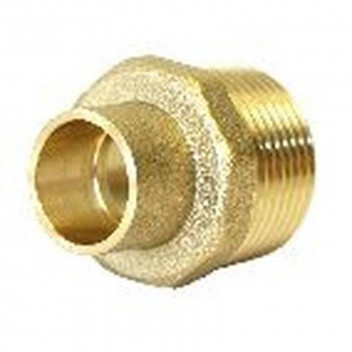 Capillary Reducing Coupler Straight Male 22MMx3/4 Inch Brass