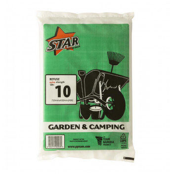 STAR GREEN GARDEN REFUSE BAG 750X950MM 10PER PACK
