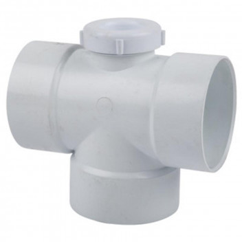 WHITE PVC JUNCTION INSPECTION EYE 90 DEGREE 50MM SABS