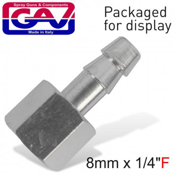 GAV HOSE ADAPTOR 8MM X 1/4\' FEMALE