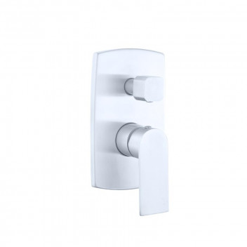 BIJIOU CLEVO CHROME CONCEALED BATH AND SHOWER MIXER WITH DIVERTER