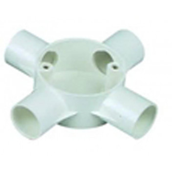 PVC 4-WAY CONDUIT BOX 25MM