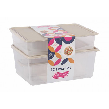 CONTOUR KALAHARI PLASTIC CONTAINER SET 12 PIECE
