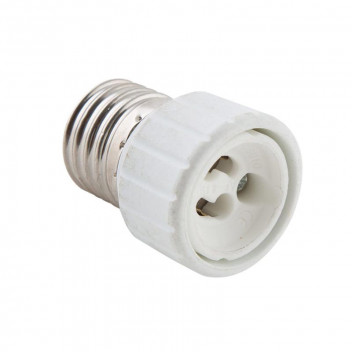 EUROLUX WHITE CERAMIC ADAPTOR LAMPHOLDER GU10-E27