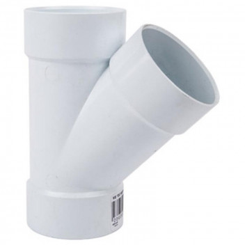 WHITE PVC PLAIN JUNCTION 45 DEGREE 50MM SABS