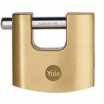 YALE PADLOCK SHUTTER BRASS 80MM
