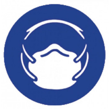 MASK PROTECT SIGN BLUE 190X190MM