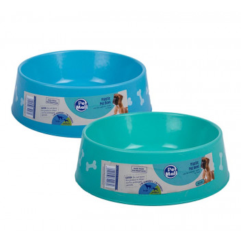 PETMALL DOG/CAT BOWL PLASTIC 25CM LARGE