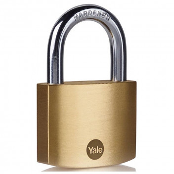 YALE ESSENTIAL SOLID BRASS PADLOCK 50MM