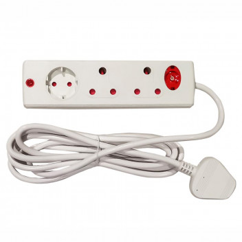 ELECTRICMATE 3WAY OVERLOAD MULTIPLUG WITH 3M LEAD