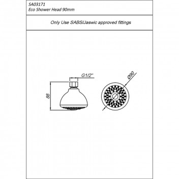 BLUTIDE CHROME SHOWER ROSE 95MM.