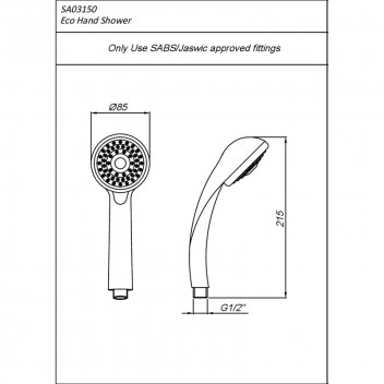 BLUTIDE ECO CHROME SHOWER HAND