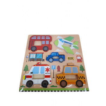 VEHICLES AND PLANES CRAFT KIDS PUZZLE 17X17CM