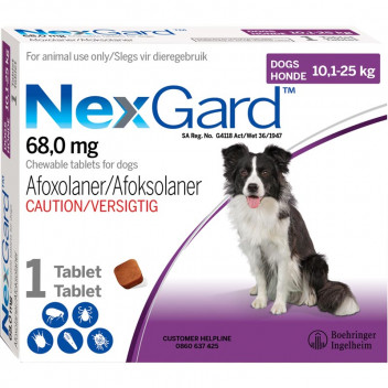 NEXGARD TABLET 10.1-25KG 3G 1 PER PACK