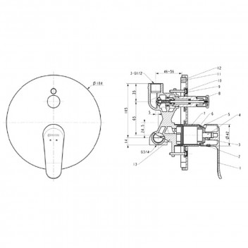 COBRA AMAZON CONCEALED BATH AND SHOWER MIXER