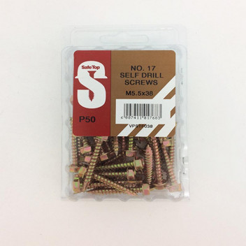 SAFETOP TIMBER SELF DRILL ROOF SCREW 5.5X38MM 50PER PACK