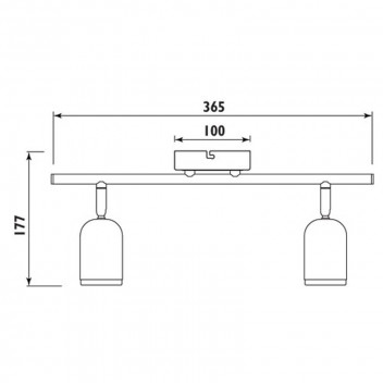 RADIANT SPOT LIGHT SATIN CHROME 2LIGHT GU10 240V