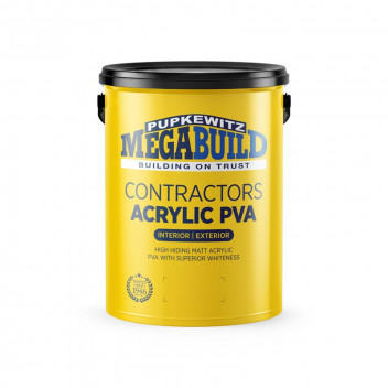 MEGABUILD WHITE CONTRACTORS PVA PAINT 5L