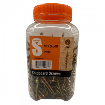 VJ BOTTLE M3.5X40MM CHIPBOARD SCREW 700PER PACK