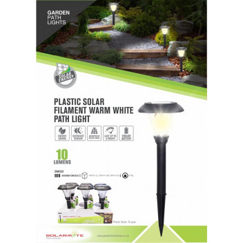 SOLARMATE WARM WHITE PLASTIC FILAMENT PATH LIGHT 10 LUMENS
