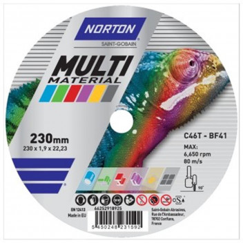 NORTON CUTTING WHEEL MULTI PURPOSE 230X1.9X22.2MM