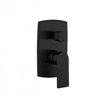 BIJIOU CLEVO BLACK CONCEALED BATH AND SHOWER MIXER WITH DIVERTER