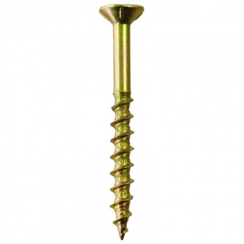 SAFETOP YELLOW ZINC PLATED CHIPBOARD SCREW 3.5X30MM 100PIECE