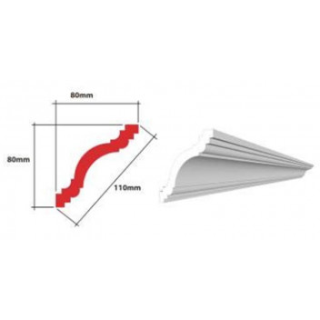 COLONIAL CORNICE EPS 80MM X 80MM X 110MM 4 X 2M PER PACK