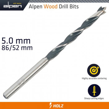 ALPEN WOOD DRILL BIT 5X86MM